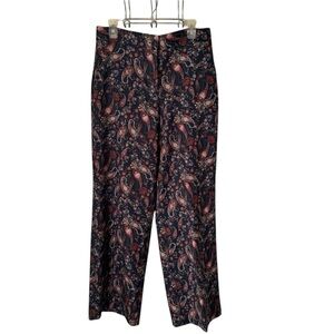 Goldenpoint Wide‎ Leg Retro Inspired Fantasia Paisley Multicolor Pants Size 10/…